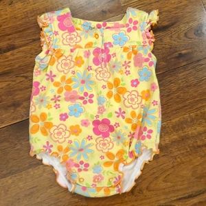 First Moments baby girl floral one piece size 6M